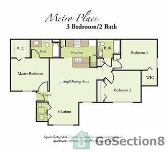 Three Bedroom Apartment on 907 South Kirkman Road 