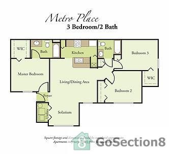 Three Bedroom Apartment on 907 South Kirkman Road 